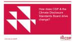 How does CDP &amp; the Climate Disclosure Standards Board drive change?