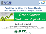 Mukand S. Babel Workshop on Water and Green Growth