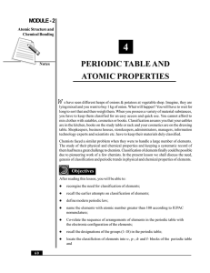 4 PERIODIC TABLE AND ATOMIC PROPERTIES W