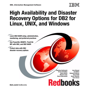 High Availability and Disaster Recovery Options for DB2 for Front cover