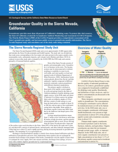 Groundwater Quality in the Sierra Nevada, California