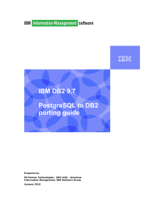 IBM DB2 9.7 PostgreSQL to DB2 porting guide