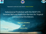 Subseasonal Prediction with the NCEP-CFS: Intraseasonal Oscillations