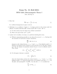 Exam No. 01 (Fall 2013) PHYS 520A: Electromagnetic Theory I