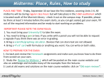 Midterms: Place, Rules, How to study