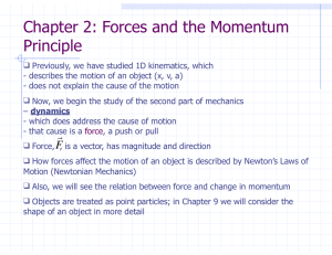 Chapter 2: Forces and the Momentum Principle