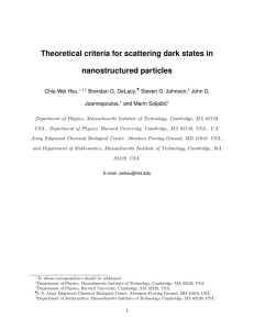 Theoretical criteria for scattering dark states in nanostructured particles Chia Wei Hsu,