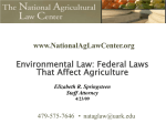 Environmental Law: Federal Laws That Affect Agriculture • 479-575-7646