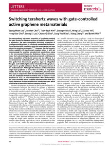 Switching terahertz waves with gate-controlled active graphene metamaterials LETTERS *