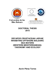 DOCTORAL THESIS 2015  DECAPOD CRUSTACEAN LARVAE