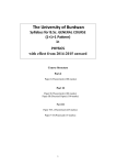 The University of Burdwan Syllabus for B.Sc.  (1+1+1 Pattern)