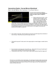 Geometrical Optics: Curved Mirrors Worksheet Part I: