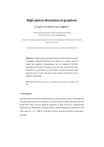 High optical absorption in graphene