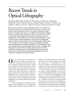 Recent Trends in Optical Lithography