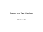 Evolution Test Review Finzer 2012