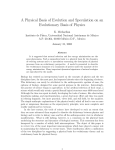 A Physical Basis of Evolution and Speculation on an