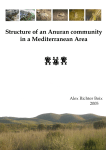 Structure of an Anuran community in a Mediterranean Area Alex Richter Boix 2005