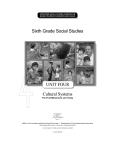 4 Sixth Grade Social Studies UNIT FOUR Cultural Systems