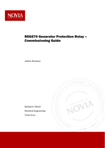 REG670 Generator Protection Relay – Commissioning Guide  Anders Hermans