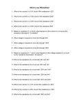 Ohm’s Law Worksheet