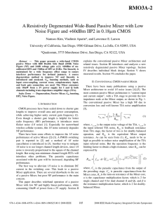 A Resistively Degenerated Wide-Band Passive Mixer with Low