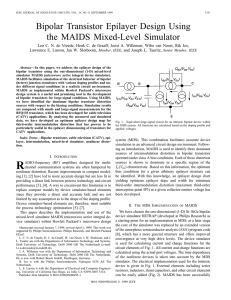 Bipolar Transistor Epilayer Design Using the MAIDS Mixed-Level Simulator
