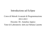 Introduzione ad Eclipse - Dipartimento di Informatica