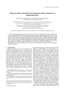 Planets in orbit around planetesimal belts? ββββββββ