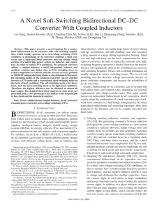 A Novel Soft-Switching Bidirectional DC–DC Converter With Coupled Inductors Student Member, IEEE