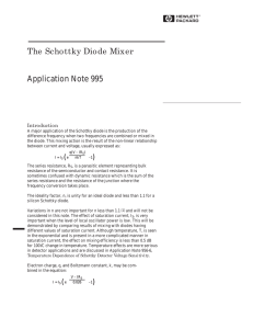 The Schottky Diode Mixer Application Note 995 Introduction
