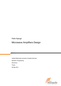Microwave Amplifiers Design Peter Kijanga