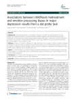 Associations between childhood maltreatment and emotion processing biases in major