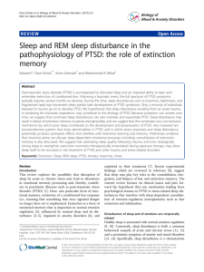 Sleep and REM sleep disturbance in the memory