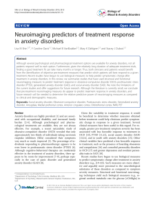 Neuroimaging predictors of treatment response in anxiety disorders Open Access