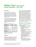 DuPont Tyzor  Product Information - Tyzor