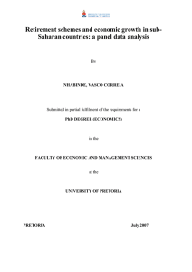 Retirement schemes and economic growth in sub-