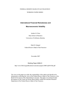 International Financial Remoteness and Macroeconomic Volatility
