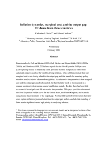 Inflation dynamics, marginal cost, and the output gap: