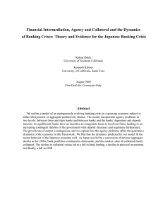 Financial Intermediation, Agency and Collateral and the Dynamics