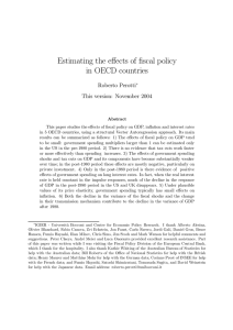 Estimating the e®ects of ¯scal policy in OECD countries Roberto Perotti