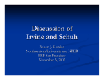 Discussion of Irvine and Schuh Robert J. Gordon