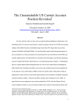 The Unsustainable US Current Account Position Revisited * Maurice Obstfeld and Kenneth Rogoff