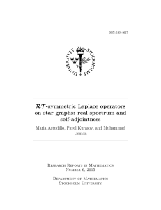 RT -symmetric Laplace operators on star graphs: real spectrum and self-adjointness