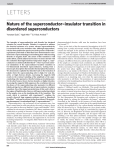 LETTERS Nature of the superconductor–insulator transition in disordered superconductors Yonatan Dubi