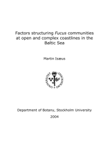 Fucus at open and complex coastlines in the Baltic Sea