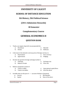 GENERAL ECONOMICSII UNIVERSITY OF CALICUT SCHOOL OF DISTANCE EDUCATION
