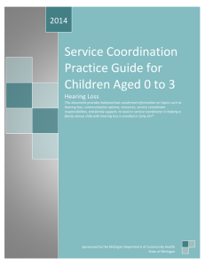 Service Coordination Practice Guide for Children Aged 0 to 3 2014