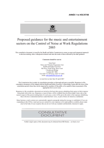 Proposed guidance for the music and entertainment 2005