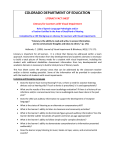 COLORADO DEPARTMENT OF EDUCATION  LITERACY FACT SHEET   Literacy for Learners with Visual Impairment 