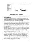 Fact Sheet Spotlight on Turner Syndrome 